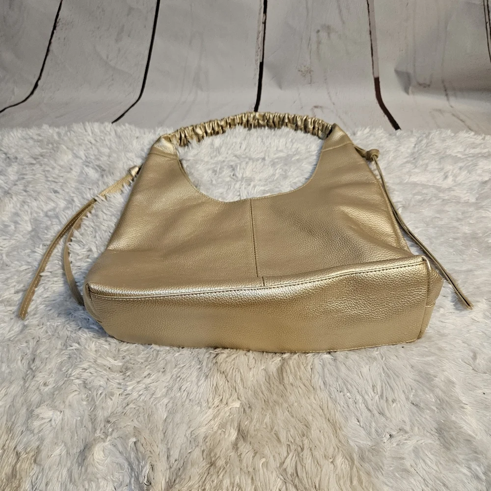 Laggo Leather Gold Bella Hobo Bag‎ NWOT